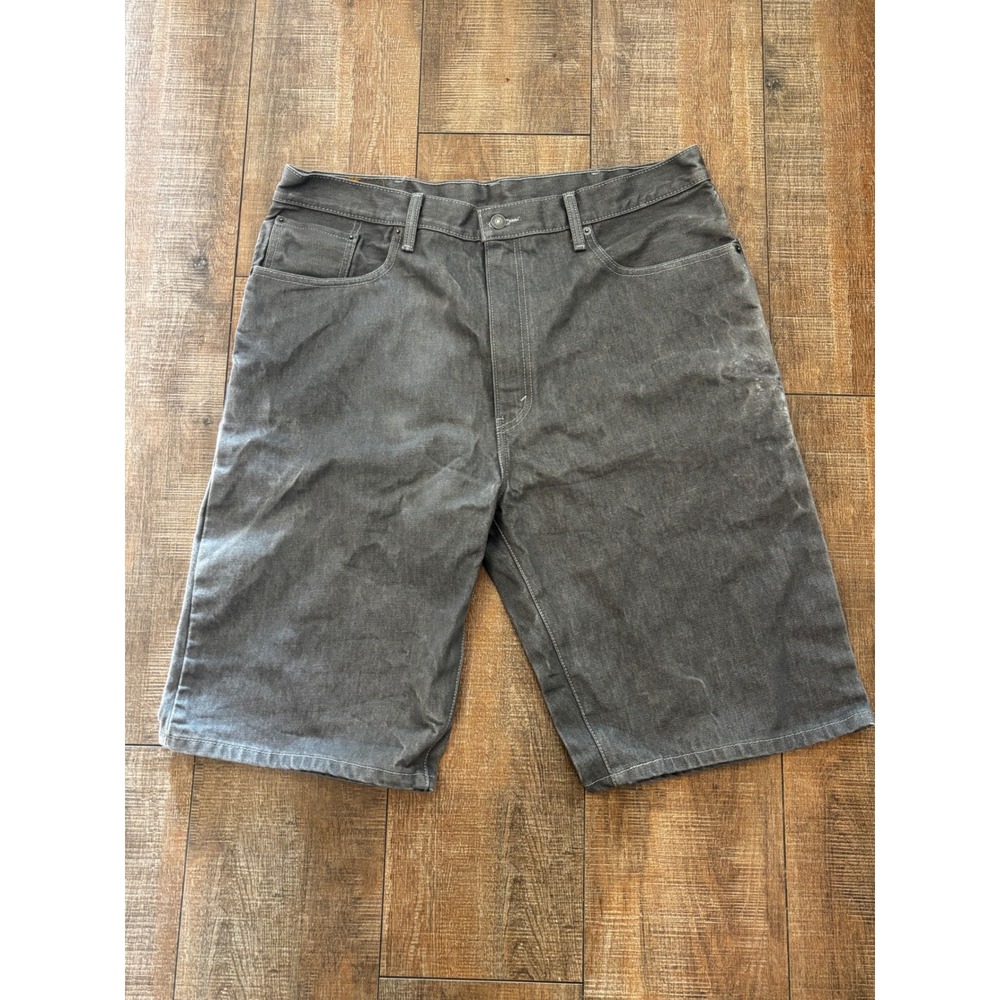 Levis 569 Loose Straight Denim Shorts Mens 38 Gray Jean Shorts Relaxed Fit